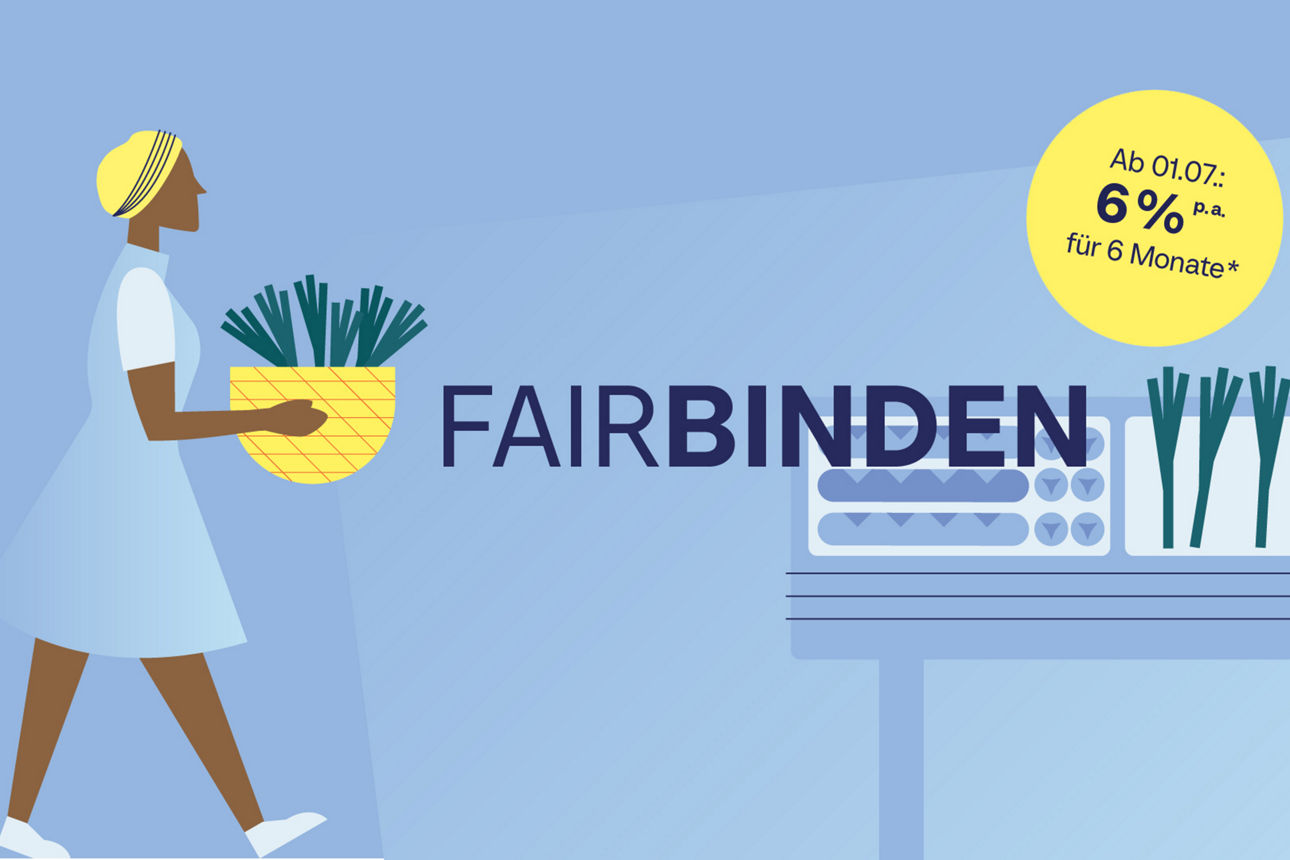Illustration FAIRBINDEN - Kombination Festgeld und Mikrofinanzfonds