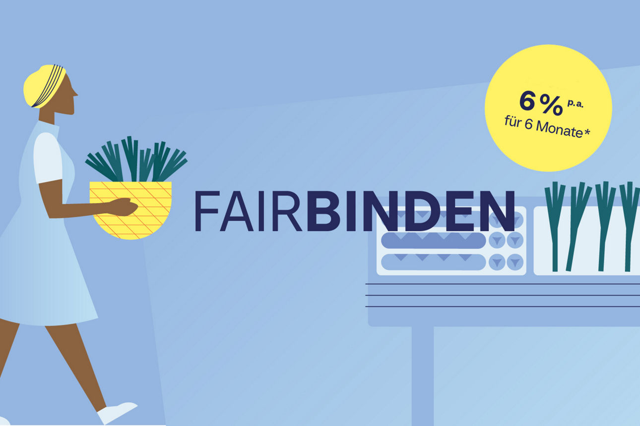 Illustration FAIRBINDEN - Kombination Festgeld und Mikrofinanzfonds