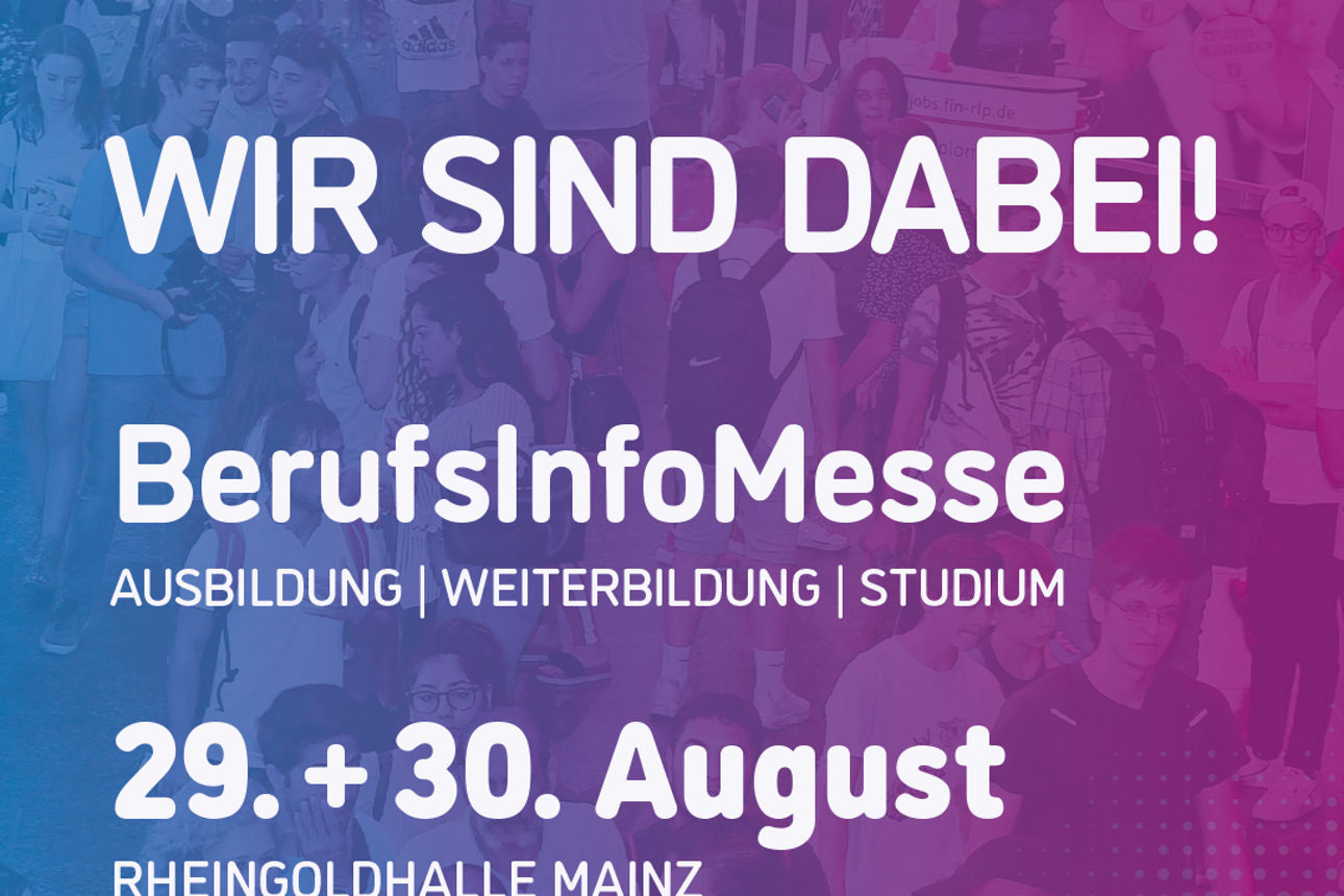 BIM Rheinhessen 29. + 30. August Infos auf blau lilanem Hintergrund