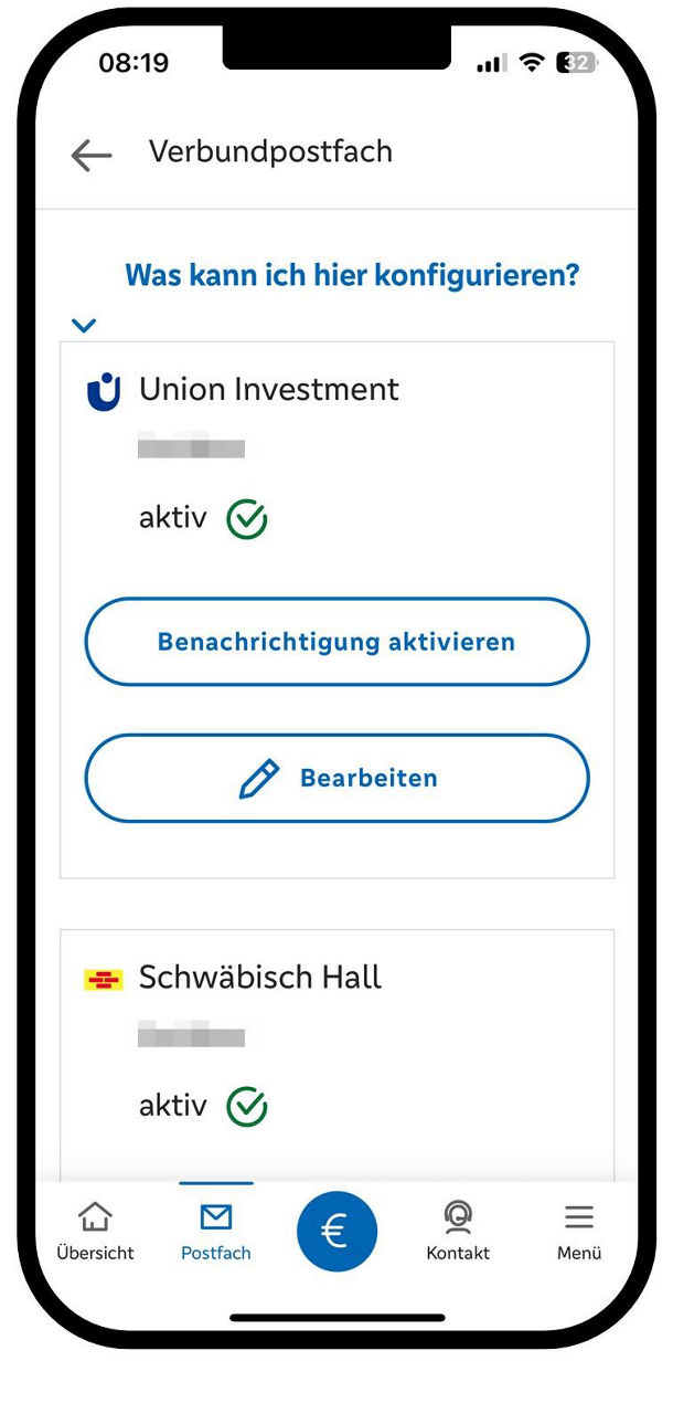 Benachrichtigungsservice zum Verbundpostfach
