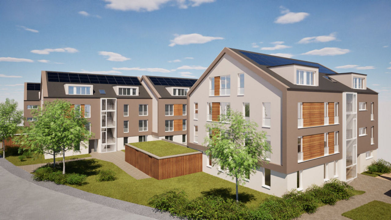 Außenvisualisierung Neubauprojekt Oberhofen