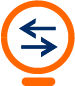 BVR Piktogramm 4 Pfeil links und rechts in einem Kreis