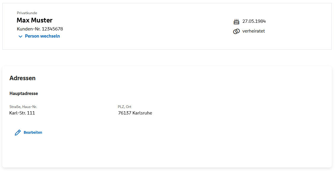 Persönliche Daten im Onlinebanking ändern