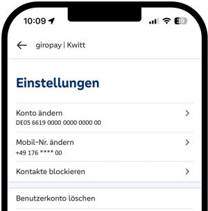 Mobilnummer für Wero/Kwitt in der VR Banking App ändern