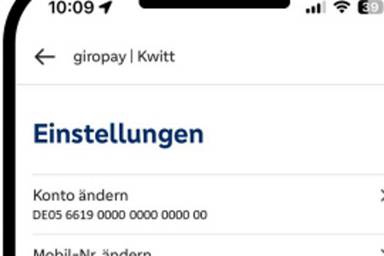 Mobilnummer für Wero/Kwitt in der VR Banking App ändern