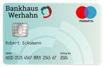 Darstellung einer Bankkarte vom Bankhaus Werhahn