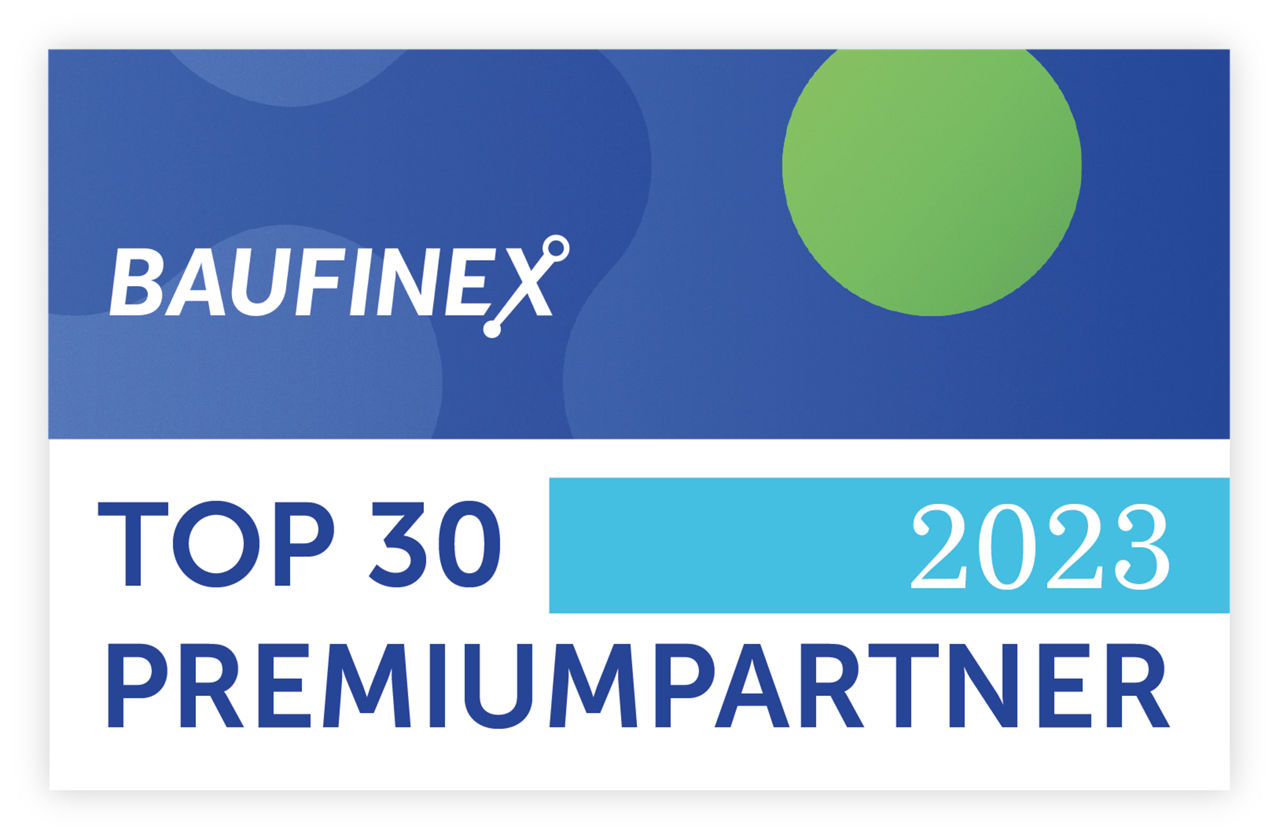 Auszeichnung Baufinex Top 30 Premiumpartner 2023
