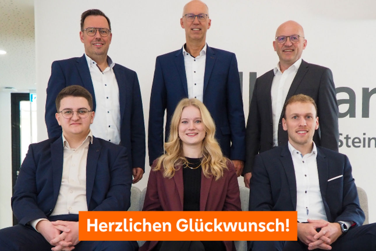 Drei Vorstände, drei Bankfachwirtabsolventen