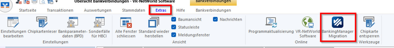 Migrationsassistent starten
