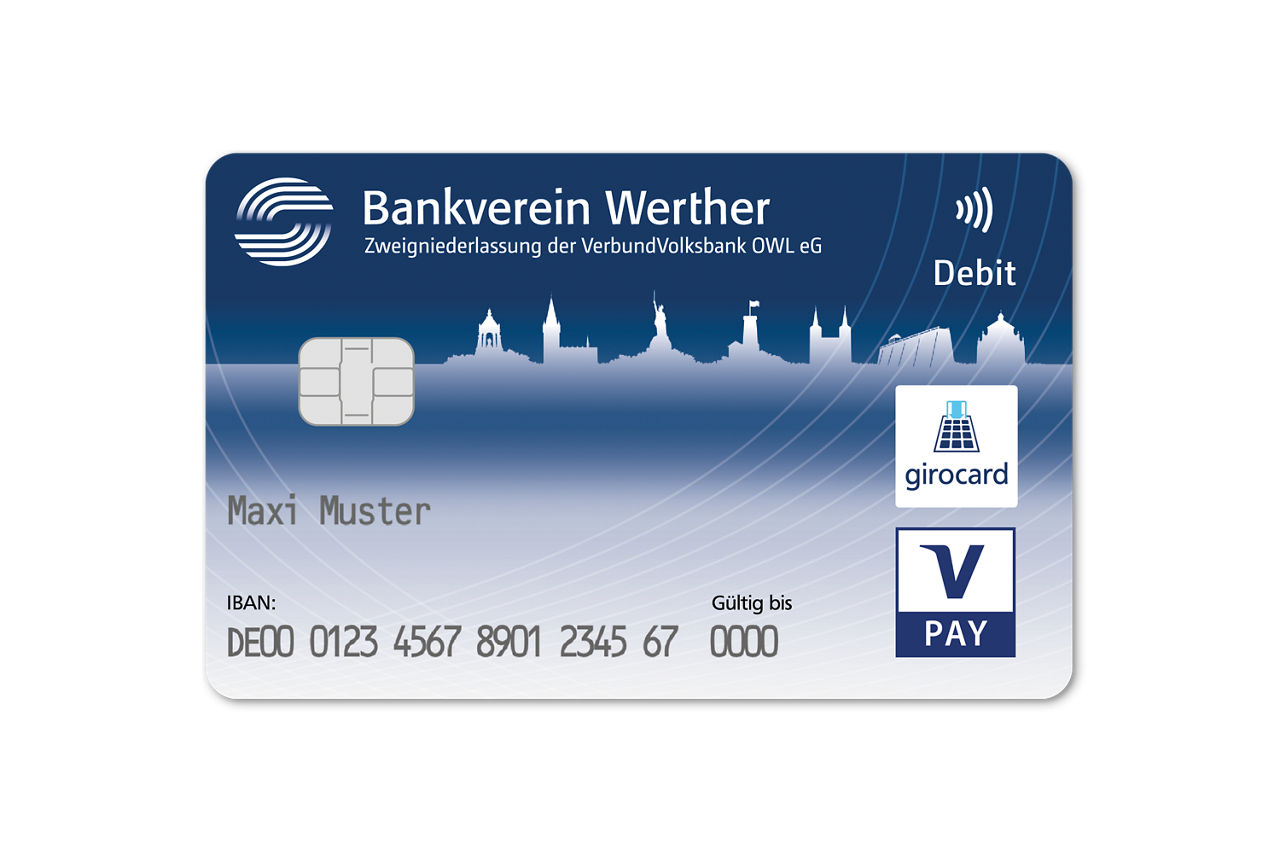 Girocard im Design vom Bankverein Werther