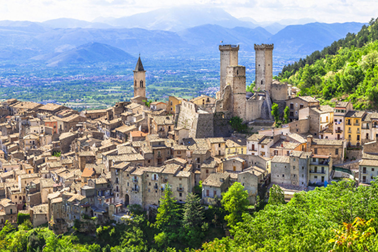 Luftaufnahme in den Abruzzen