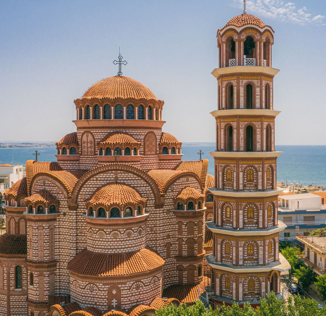 Die Kirche St. Georg in Nea Moudania, Griechenland