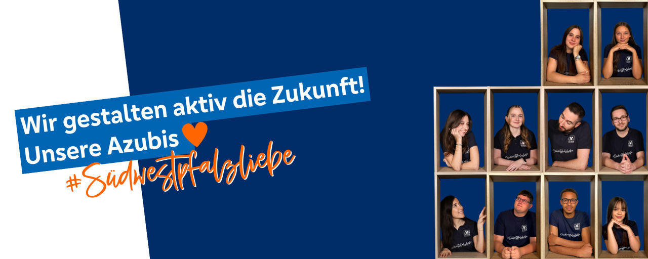 Gruppenbild der Auszubildenden der VR-Bank Südwestpfalz eG