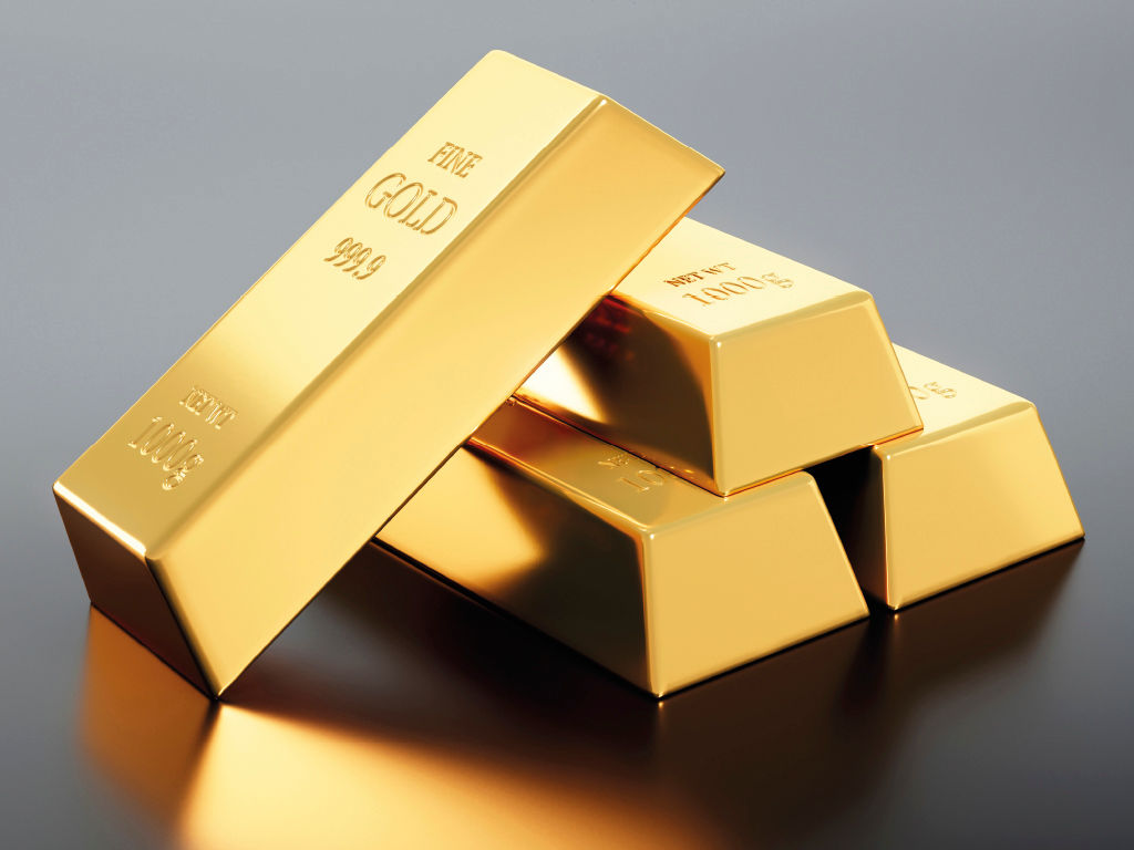Bild mit mehreren Goldbarren