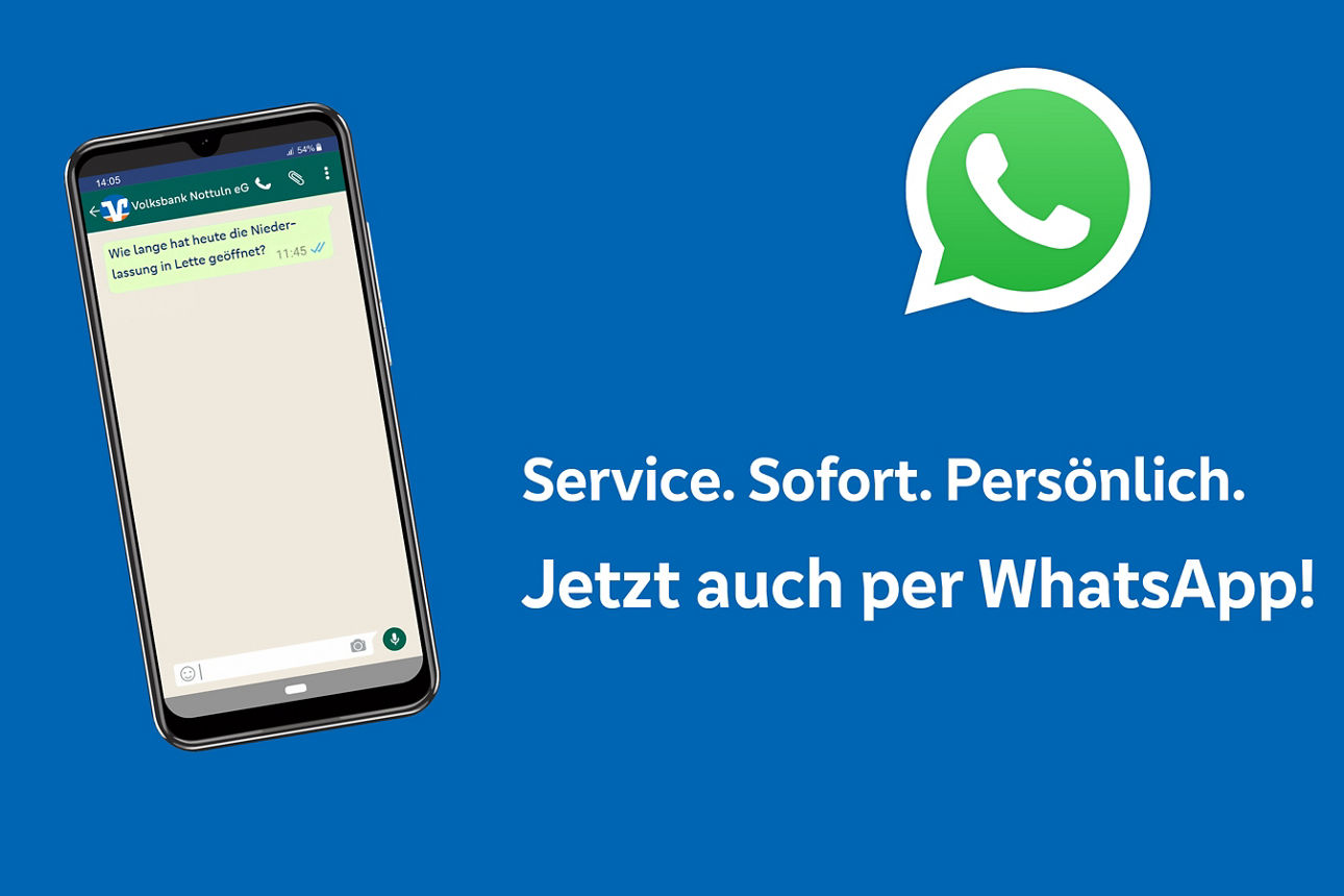 Unterstützung für mobiles Banking jetzt auf WhatsApp verfügbar.