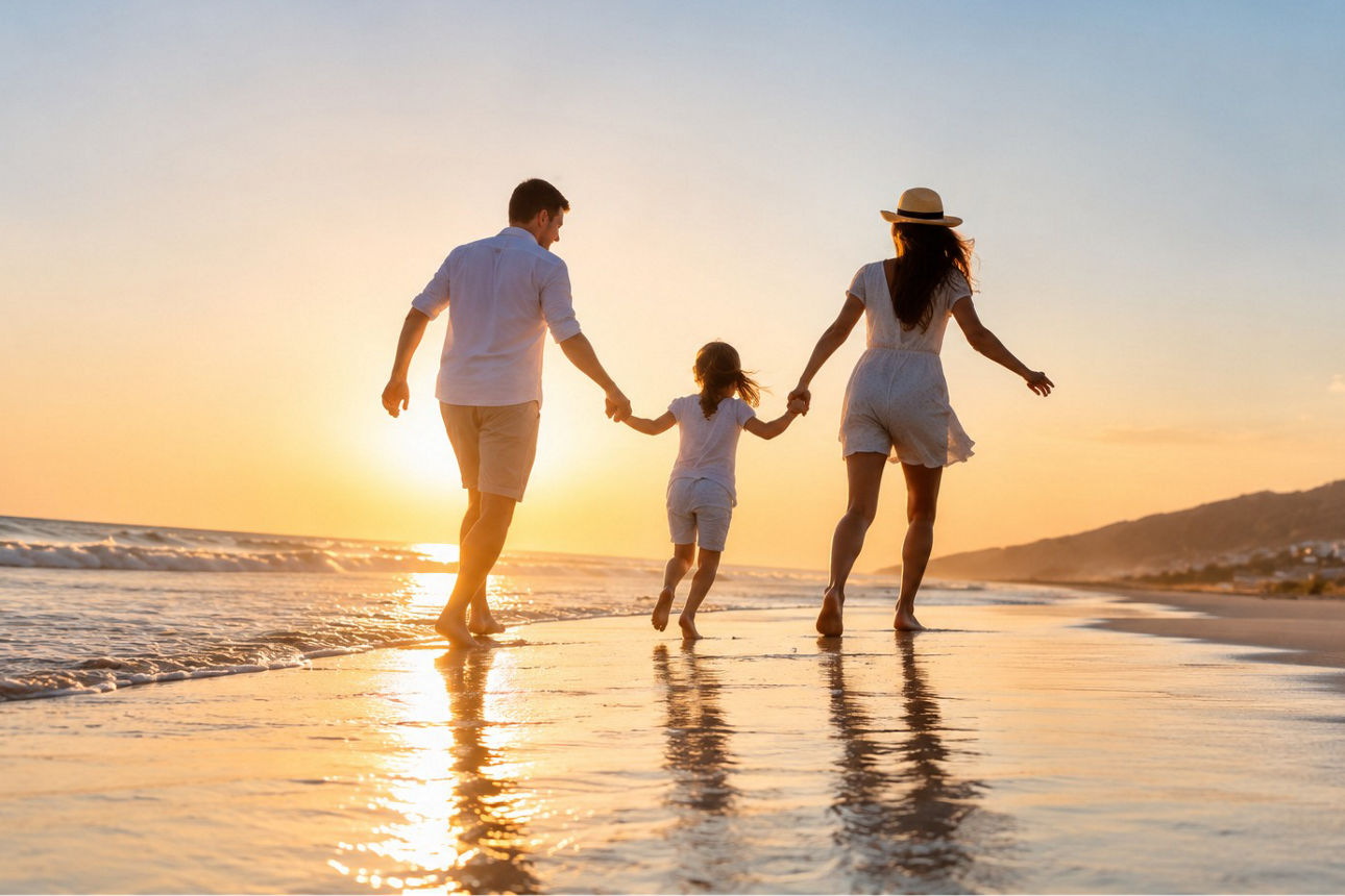 Familie am Strand