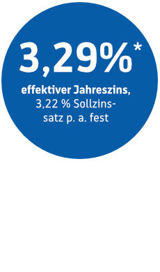 Konditionsbutton Baufinanzierung 3,29 %