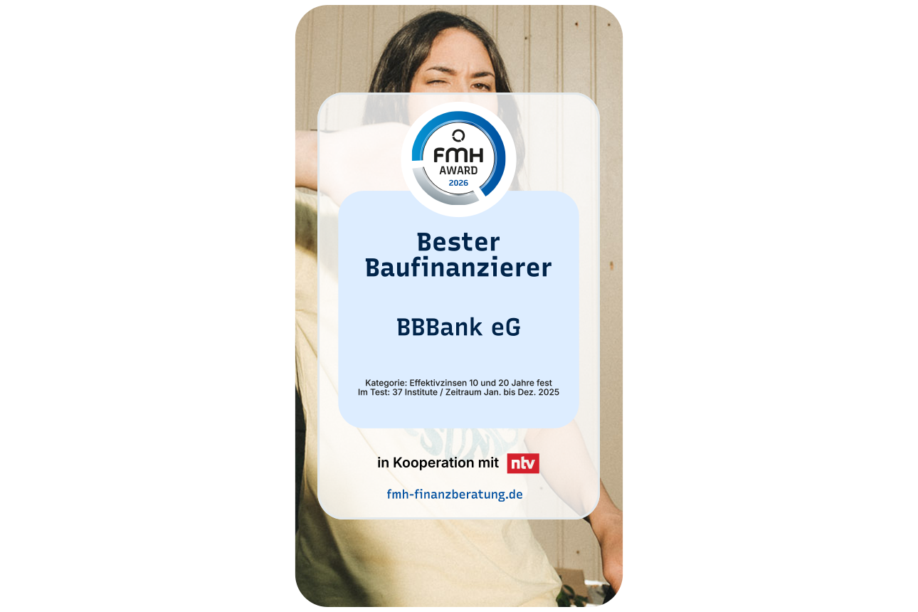 SIegel der BBBank als Bester Baufinanzierer 