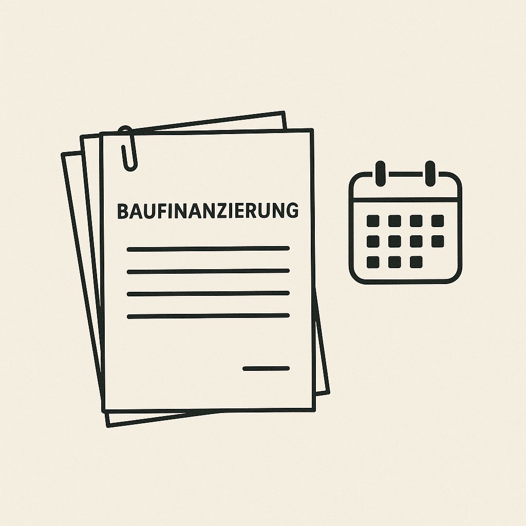Unterlagen Baufinanzierung zur Terminbestätigung