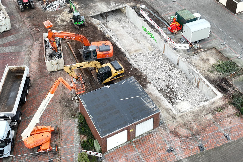 Und auch das Gaststättengebäude wurde bereits für den Abriss vorbereitet.