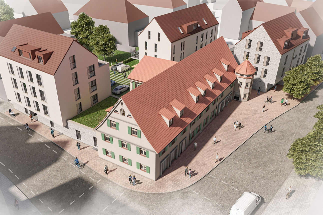 Visualisierung Bauprojekt Hirsch-Areal Illertissen