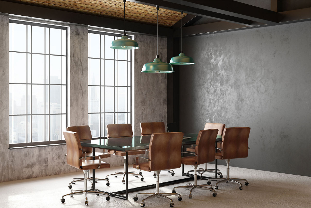 Rutikales Besprechungszimmer