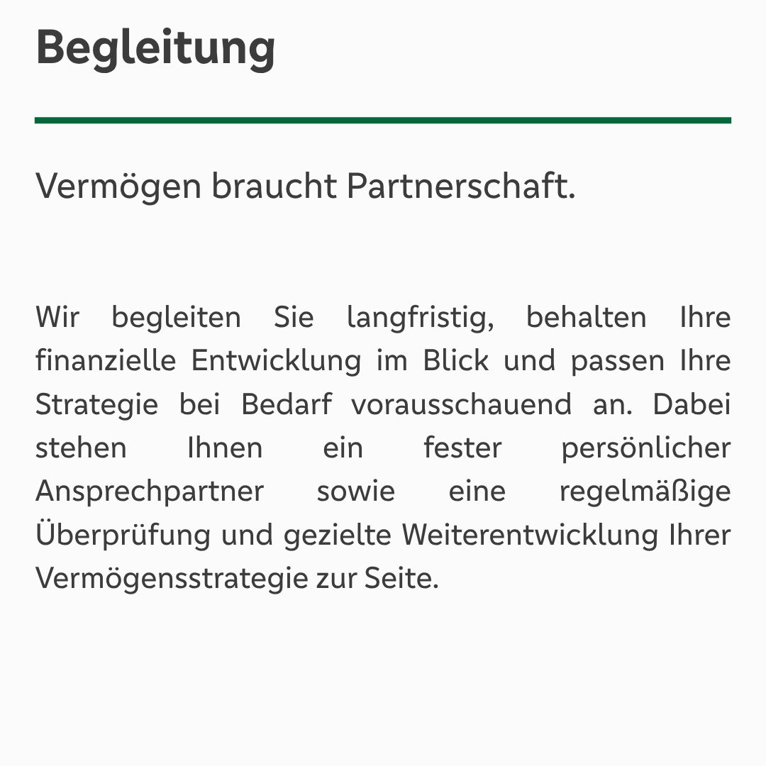 Unser Leistungsversprechen - Begleitung