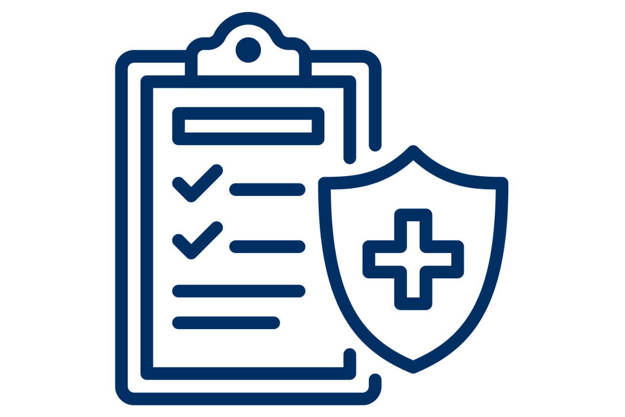 Ein Pictogramm eines Dokuments mit einem Schild