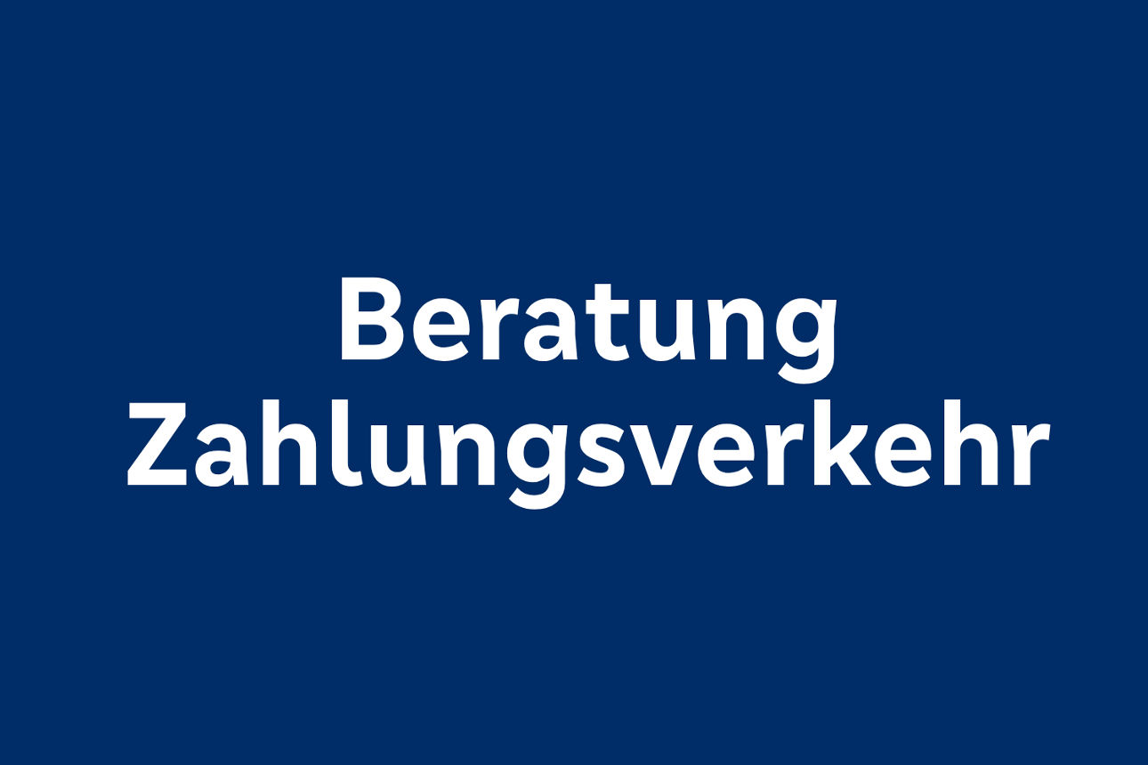 Dunkelblauer Hintergrund mit weißem Text "Electronic Banking".