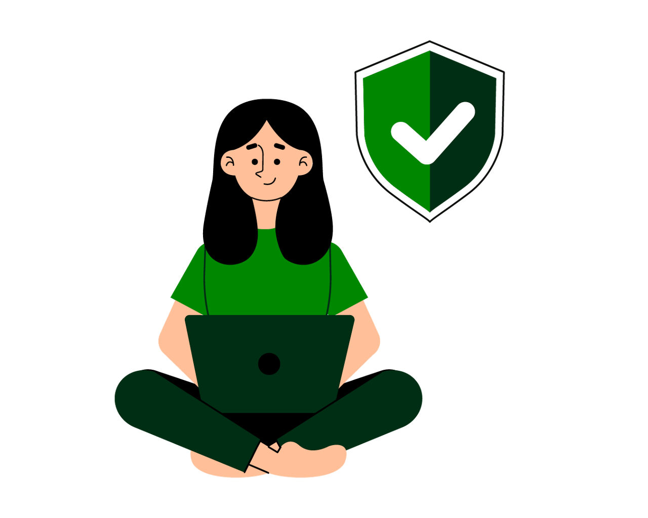 Frau am Laptop