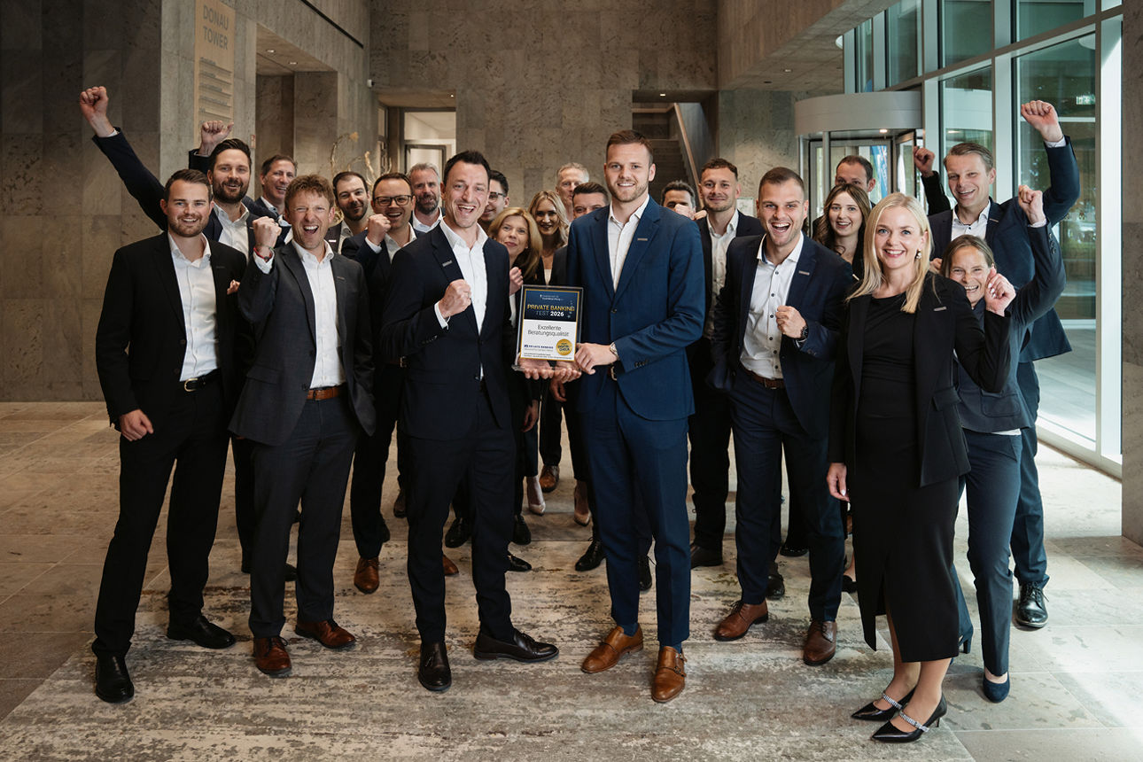 Das Private Banking Team erhält Auszeichnung für exzellente Beratung