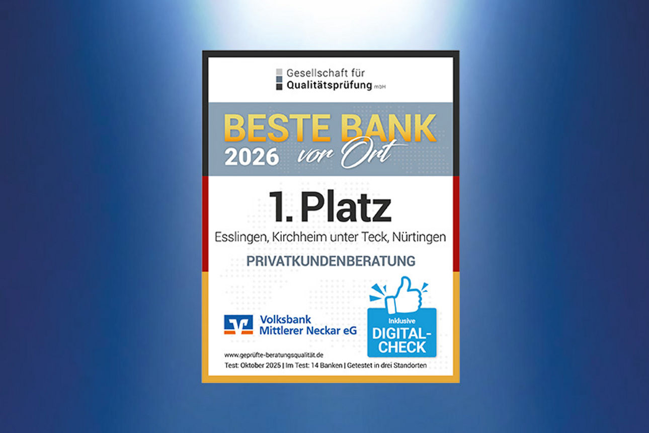Auszeichnung ,,Beste Bank vor Ort 2026"