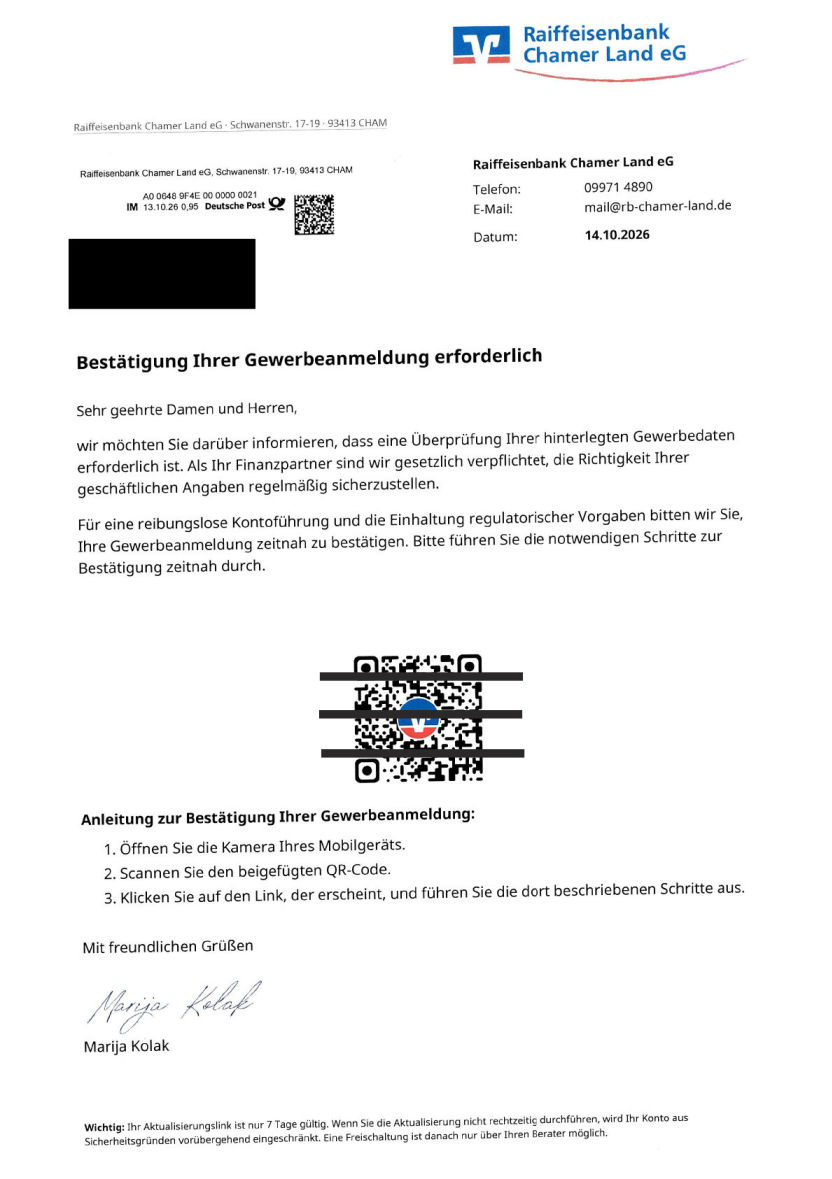Betrugsbrief