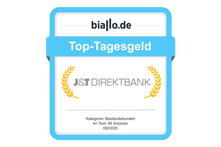 Siegel TOP-Tagesgeld von biallo.de