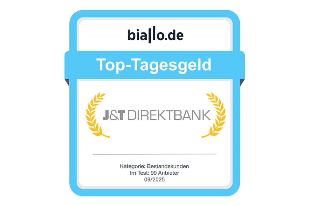 Auszeichnung Top-Tagesgeld von biallo.de