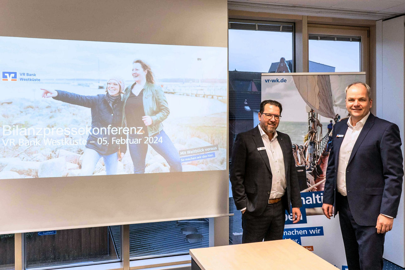 Bent Nicolaisen und Udo Kempter auf der Bilanzpressekonferenz 2024