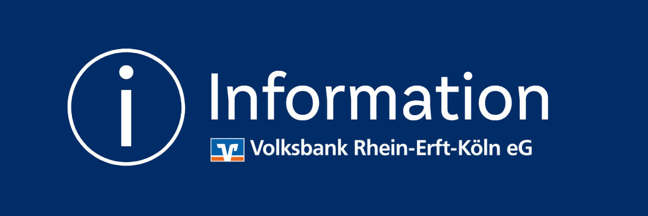 Information auf einem blauen Hintergrund