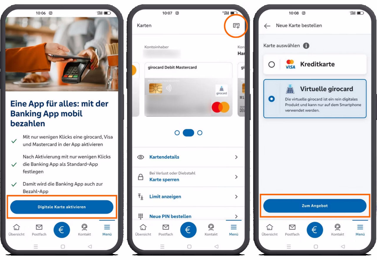 Virtuelle girocard bestellen
