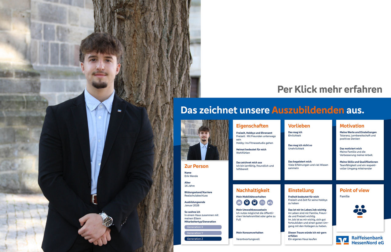 Erik Wende mit seinem Azubi-Bogen