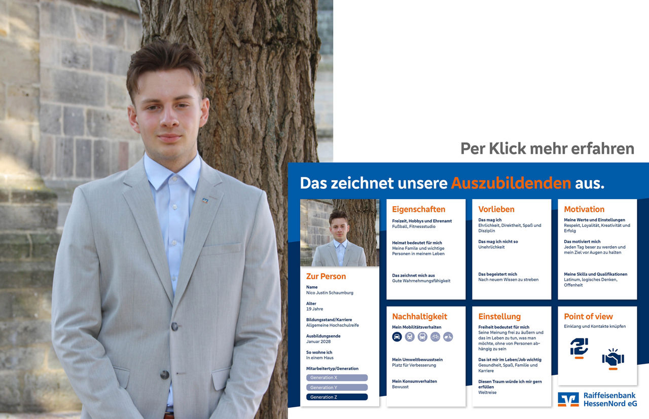 Nico Justin Schaumburg mit seinem Azubi-Bogen