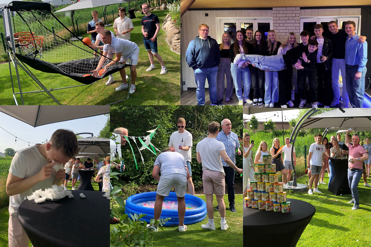 Bildercollage von Festen der Volksbank Vechta
