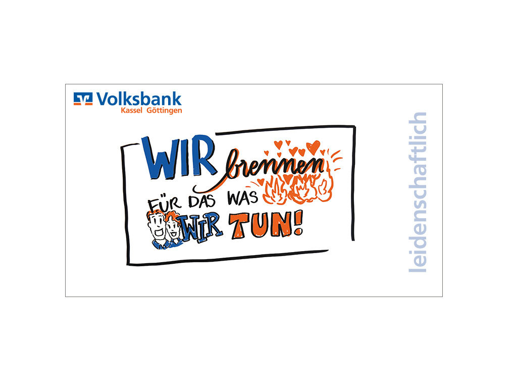 Wir brennen für das was wir tun Schriftzug