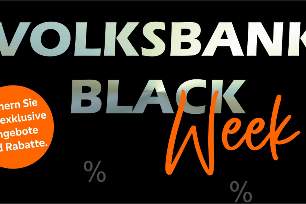 Schwarzer Hintergrund im Black Week Schriftzug