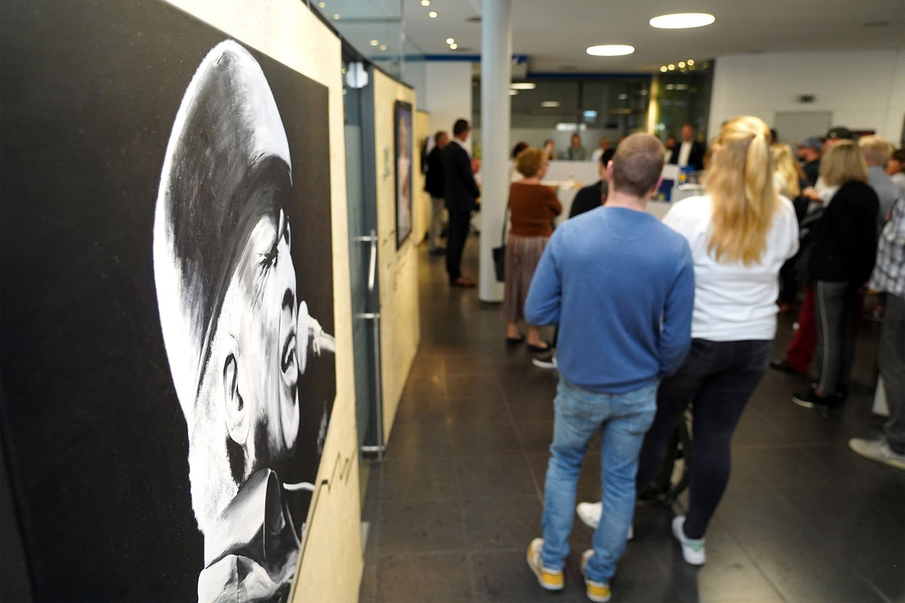 Blick in das Kundenzentrum Bamberg, das als Ausstellungsraum dient
