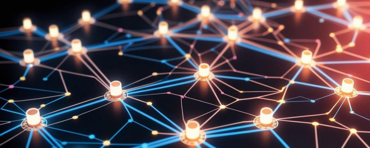 Blockchain-Netz (generiert durch künstliche Intelligenz)