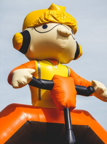 Hüpfburg - Figur "Bob der Baumeister"