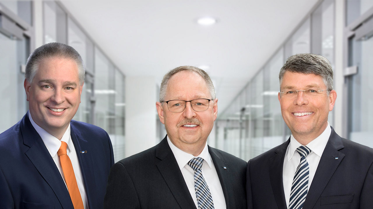 v. links Frank Lüder, Siegfried Braun, Christof Klein