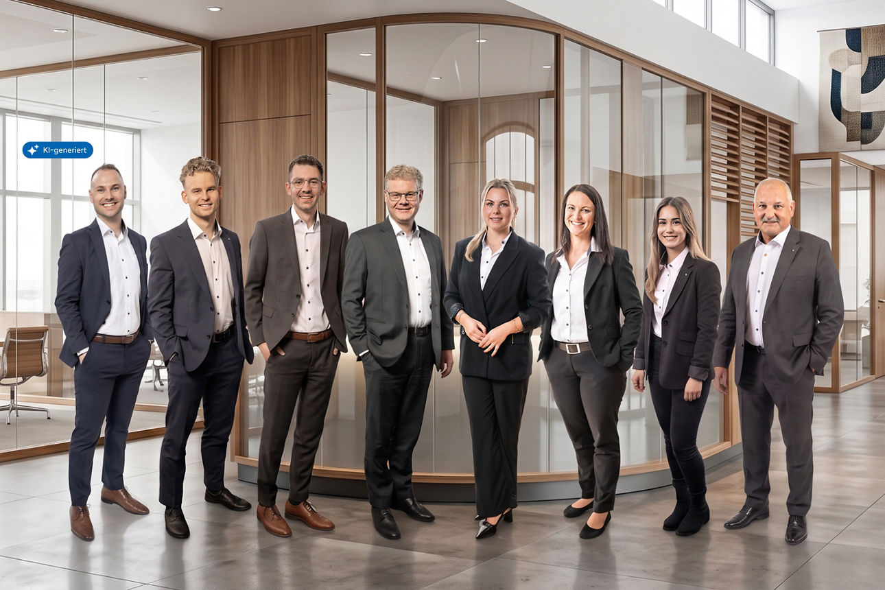 auf dem Bild sind die Berater:innen des Businesscenters zu sehen