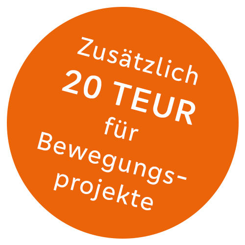 Button ,,zusätzlich 20 TEUR für Bewegungsprojekte"