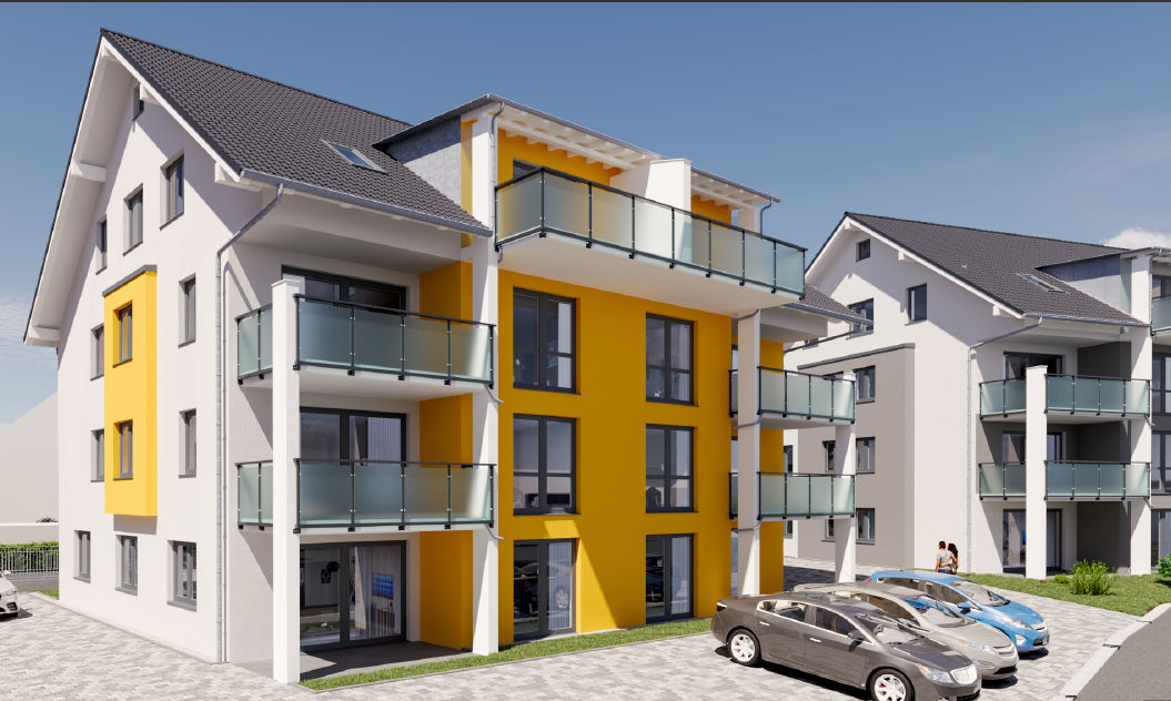 Neubau-Projekt CityLife Haus A, unverbindliche Darstellung aus der Sicht des Illustrators